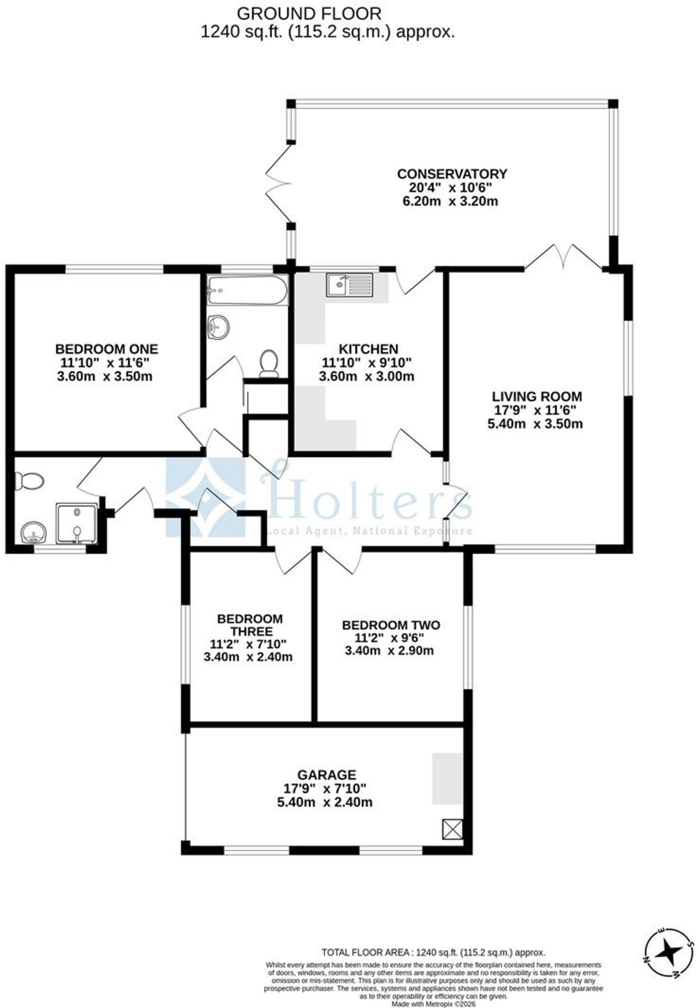 8, Bowling Green Close, Bishops Castle, SY9 floorplan
