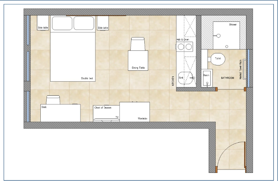 UNCLE Stockwell - Flat 214A, 60 Courland Grove, London, SW8 floorplan