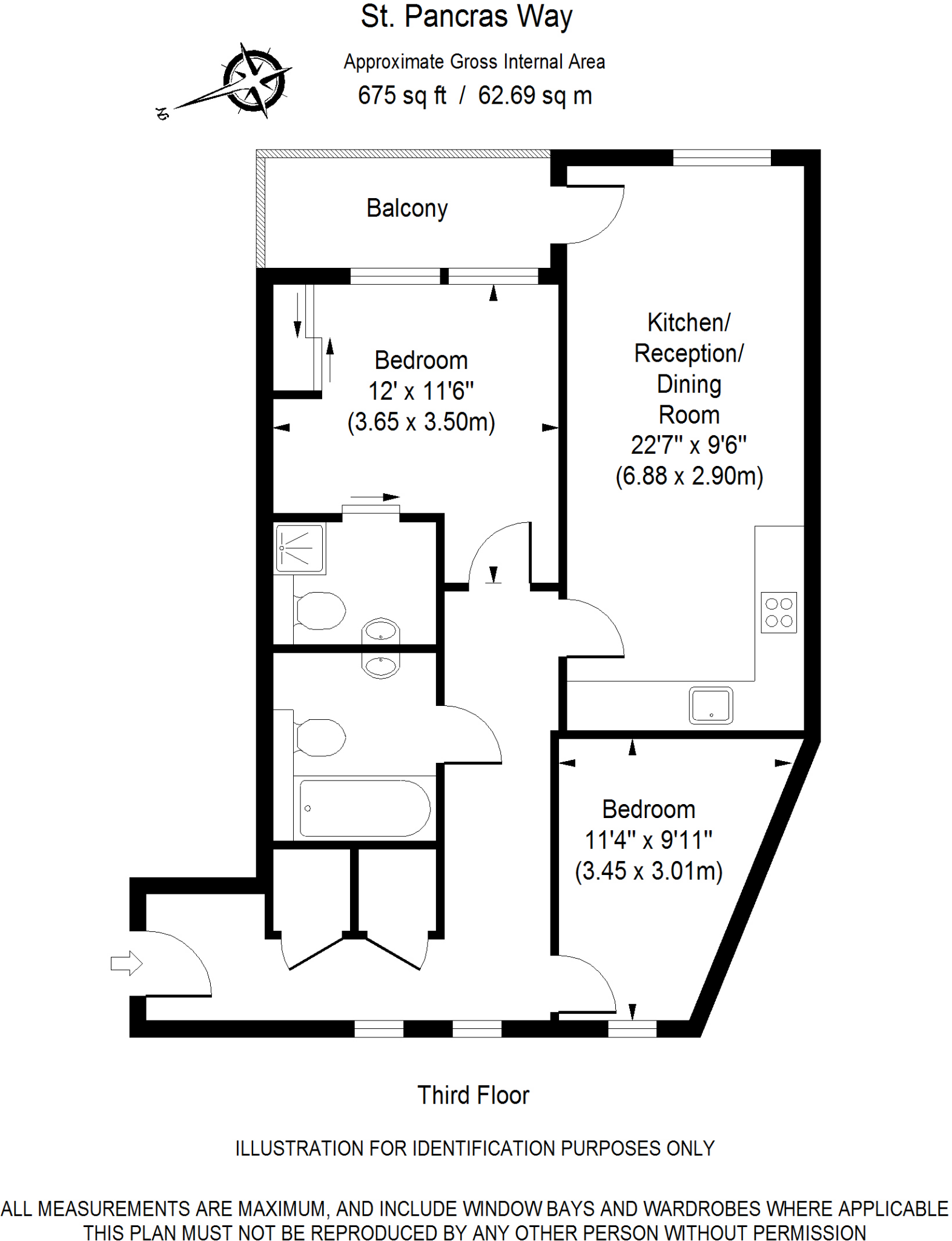 3 St Pancras Way, Camden  floorplan