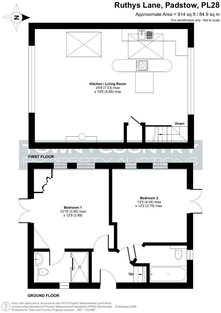 Mally Moo 4A Ruthys Lane, Padstow, Cornwall, PL28 8AZ floorplan