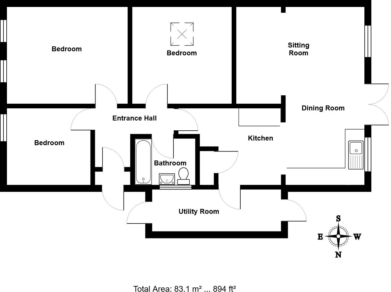 Edinburgh Gardens, Claydon, Ipswich, Suffolk, IP6 floorplan