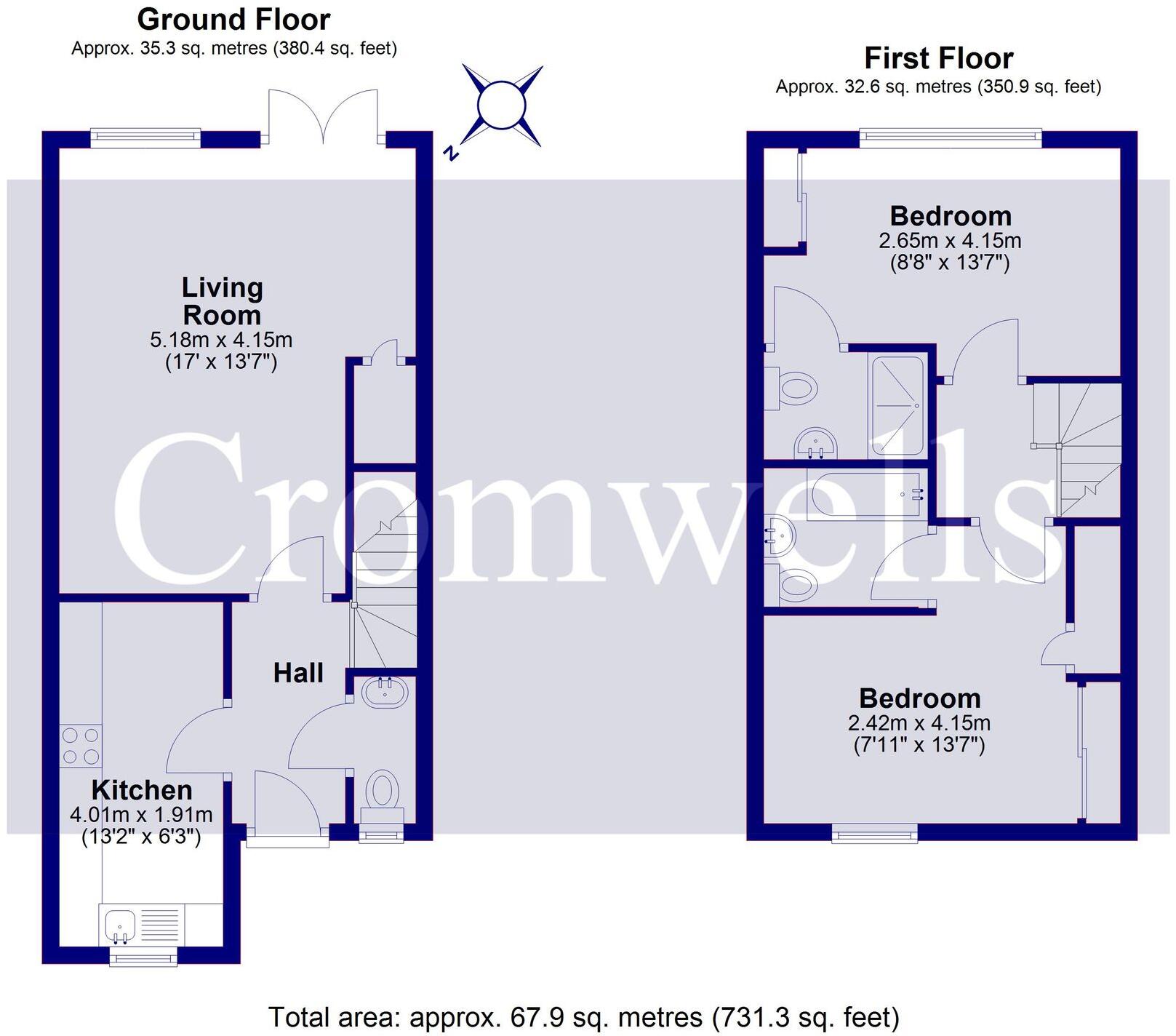 Liberty Close, Worcester Park, KT4 floorplan