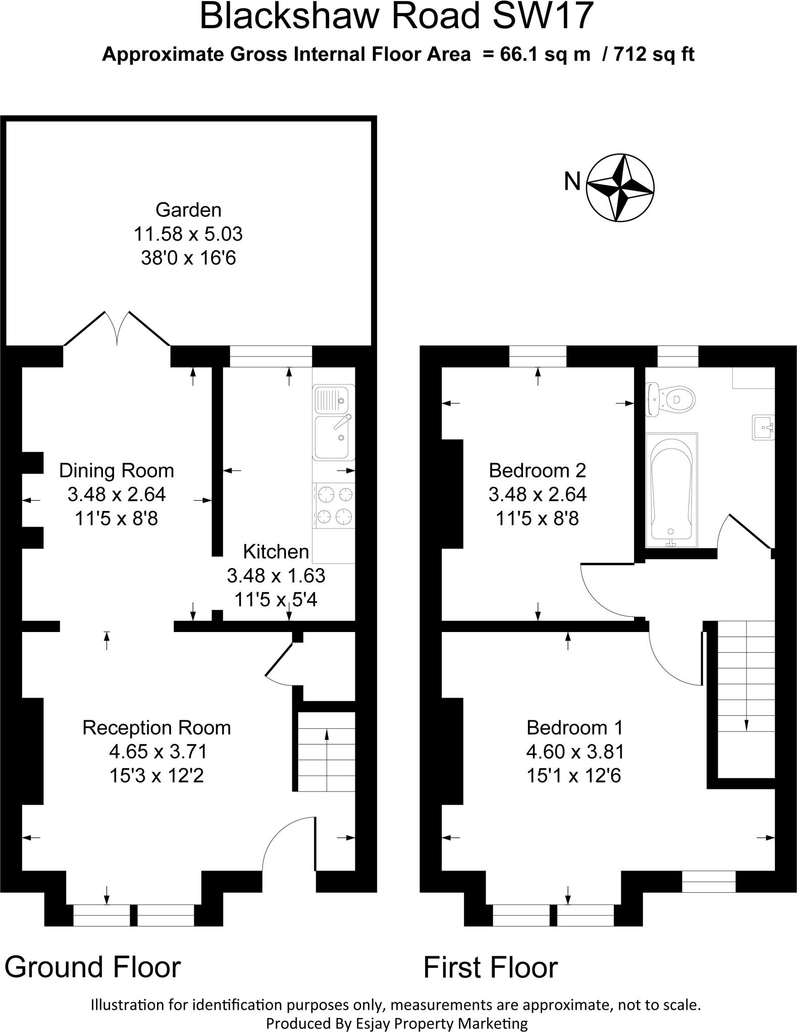 Blackshaw Road, London, SW17 floorplan