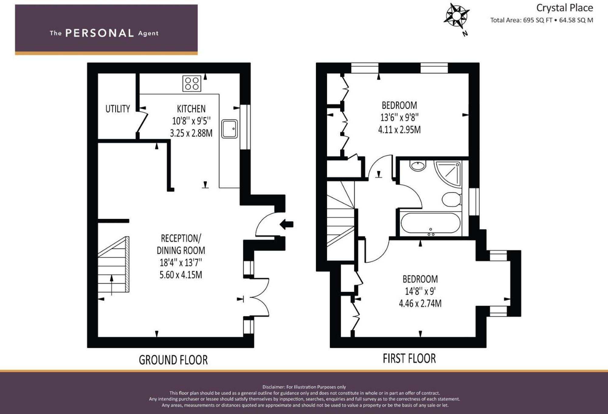 Crystal Place, Worcester Park, KT4 floorplan