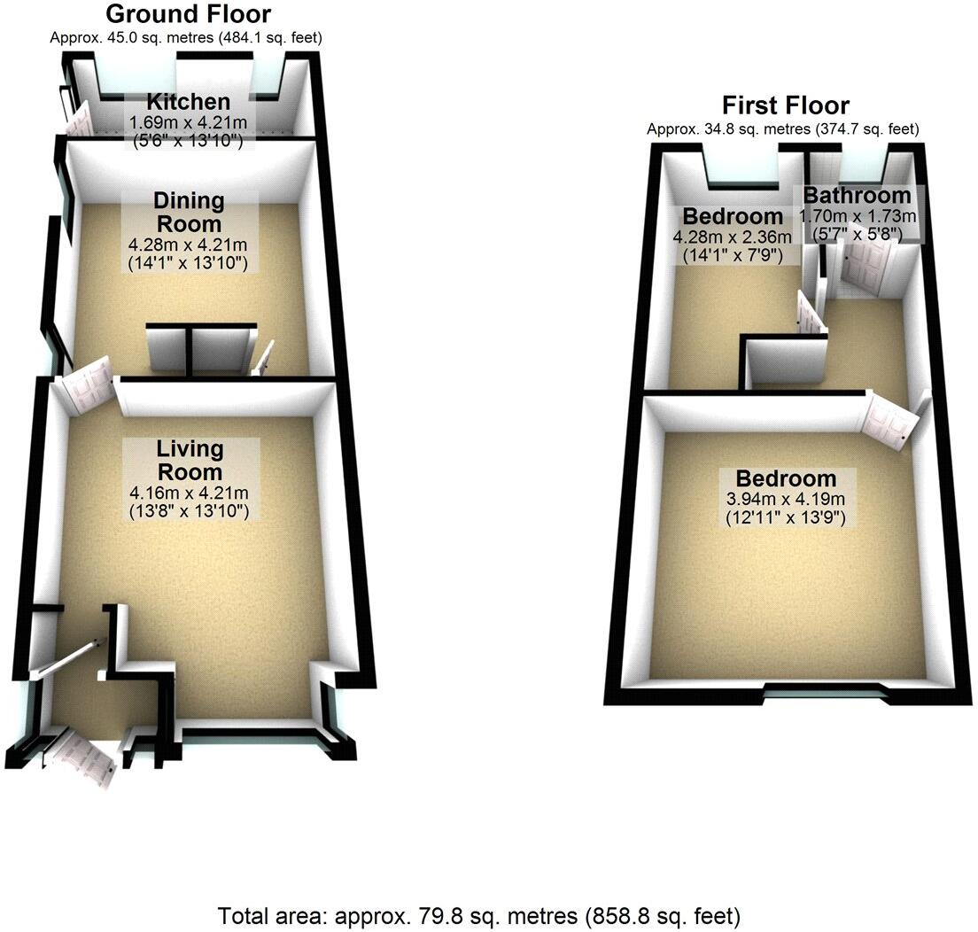 Colville Road, Oldham, Greater Manchester, OL1 floorplan