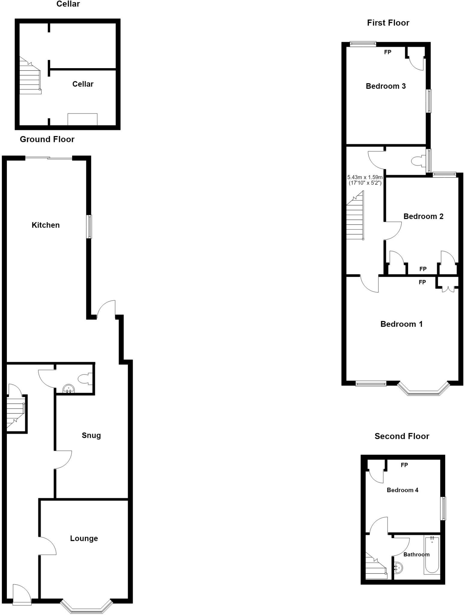 Taswell Road Southsea PO5 floorplan