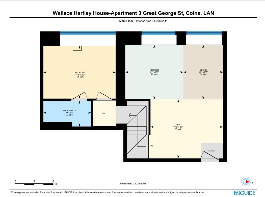 Apt 3 Great George Street, Colne, Lancashire, BB8 floorplan