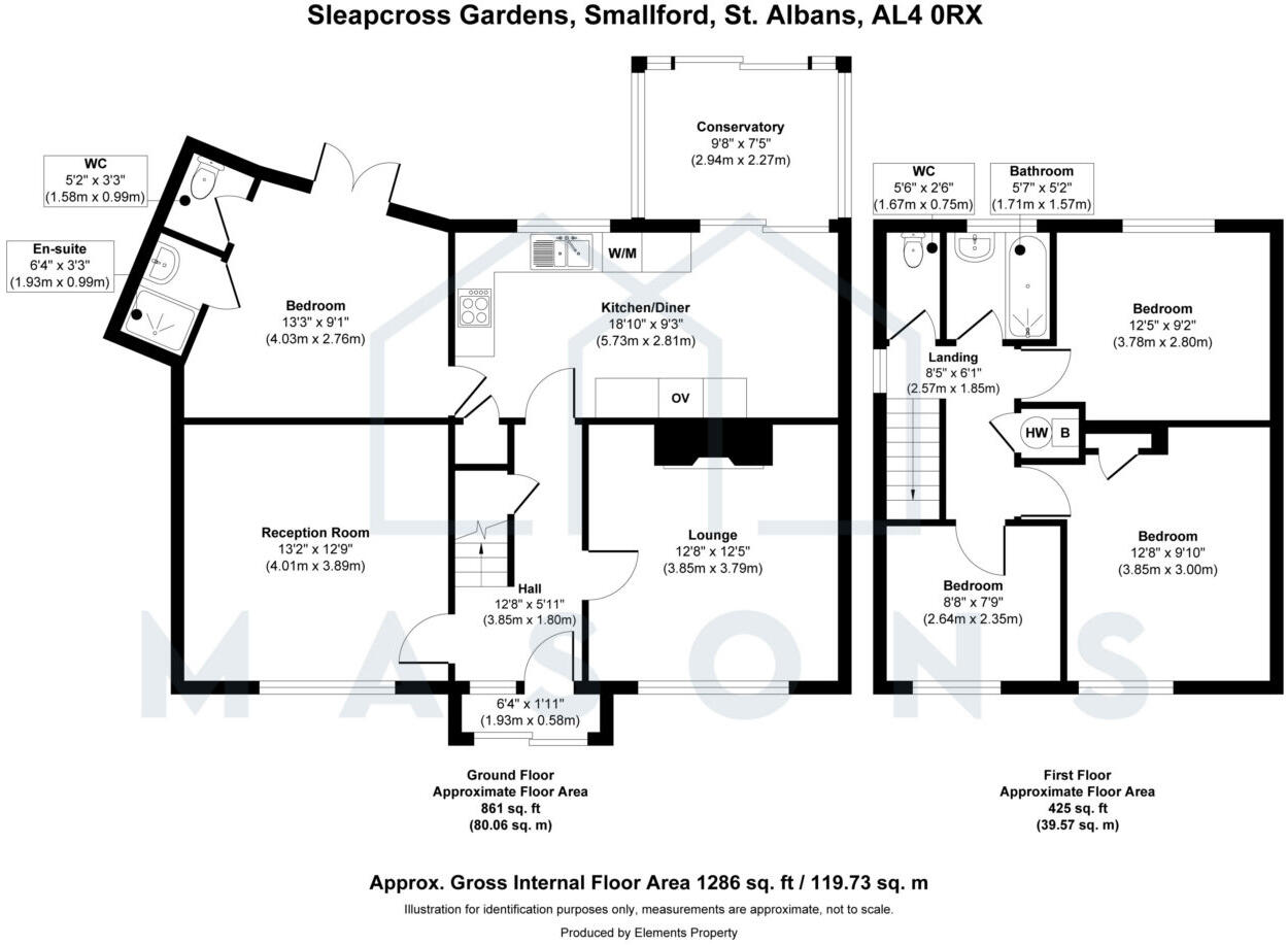Sleapcross Gardens, Smallford, St. Albans, Hertfordshire, AL4 0RX floorplan