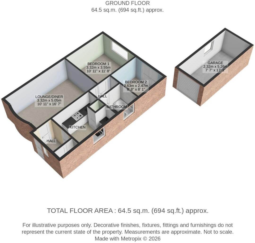 NO CHAIN - Grenville Close, Rothwell, Kettering floorplan
