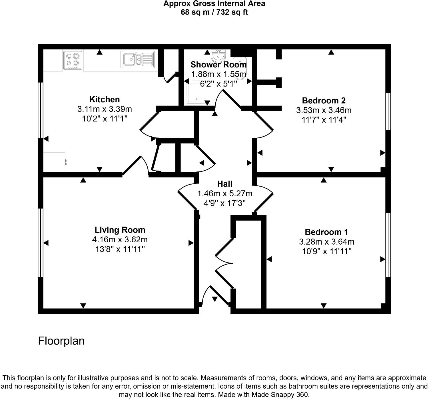 16 Old Street, Girvan, Ayrshire, KA26 9HG floorplan