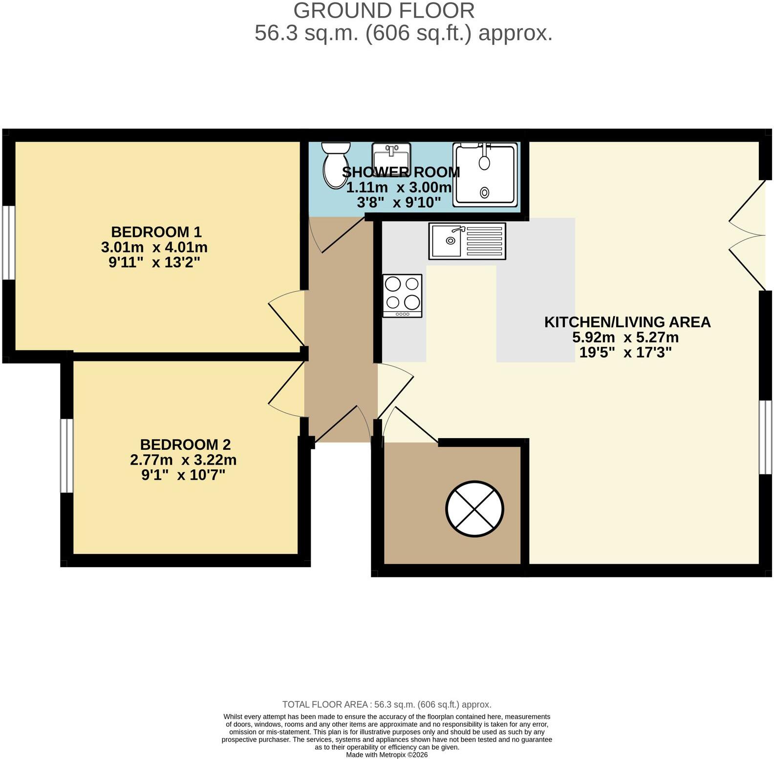 Apt 17, Ash Court, Ash Close Barlborough S43 4XL floorplan