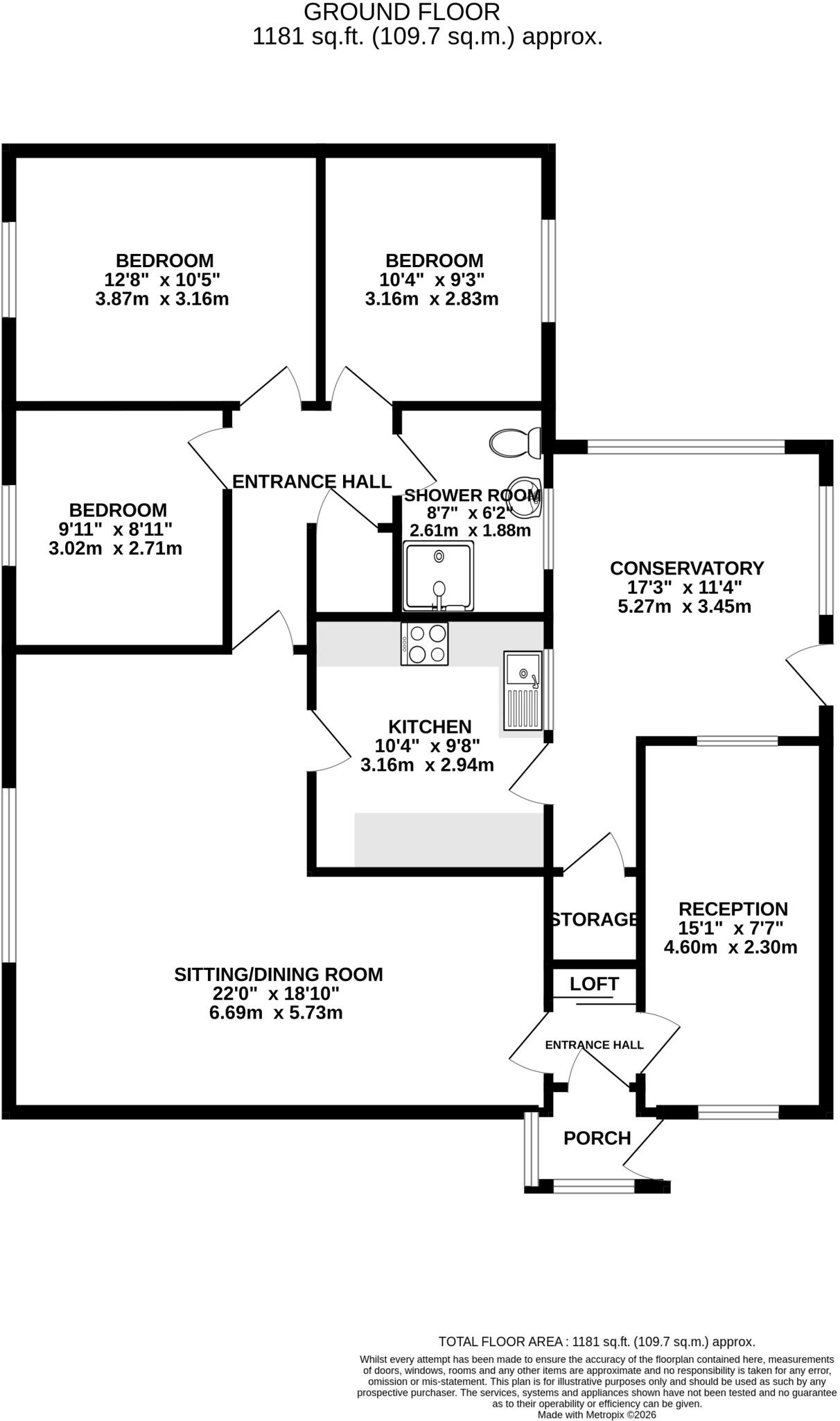 11, Green Acres, Llanidloes Road, Newtown, Powys floorplan