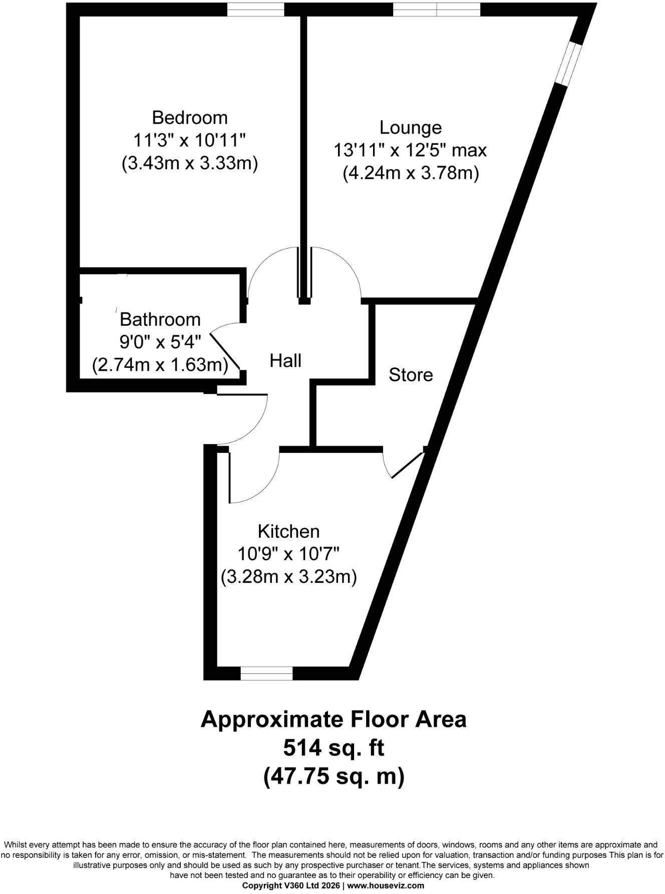Flat 2/2, 6 Neilston Road, Paisley, Renfrewshire, PA2 floorplan