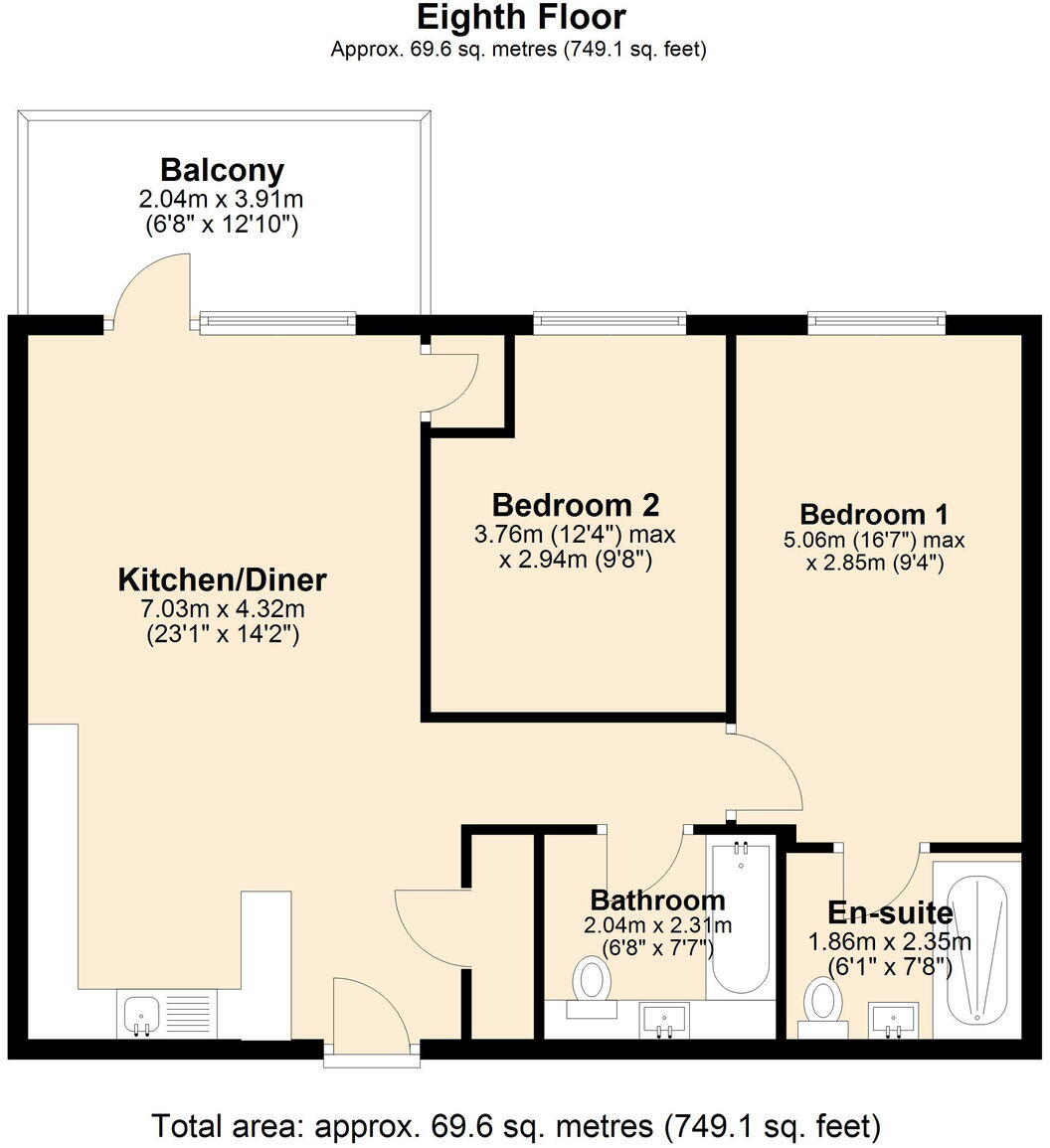 Godfrey House, Harlow, CM20 2UF floorplan