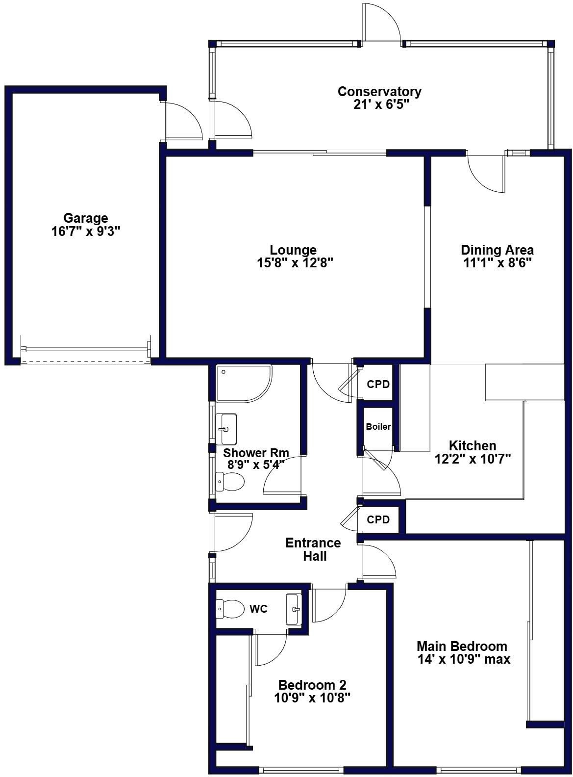 Pennington Road, West Moors, Ferndown, Dorset, BH22 floorplan