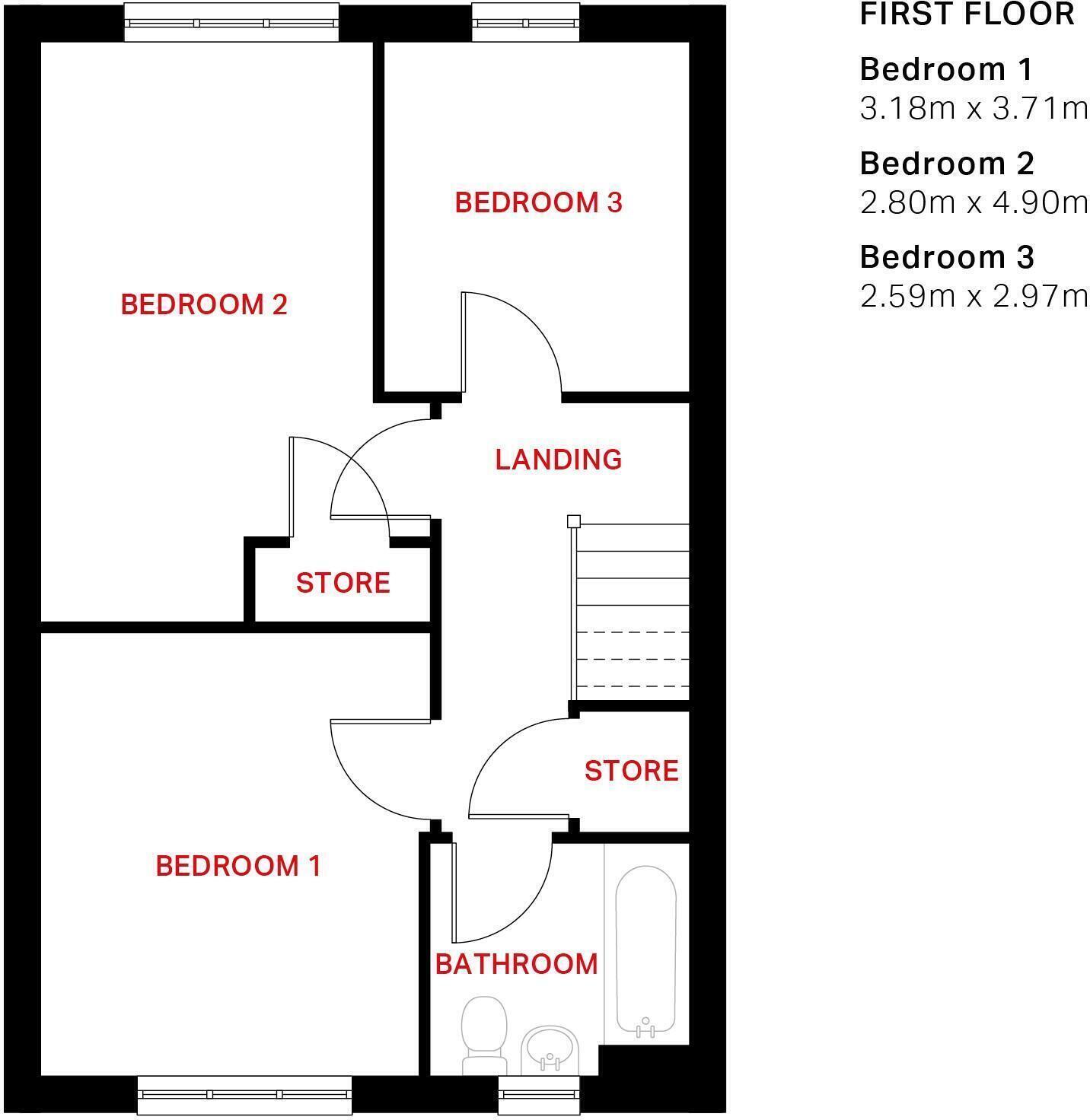 Magnus Way, 
Daventry, 
NN11 4XD floorplan