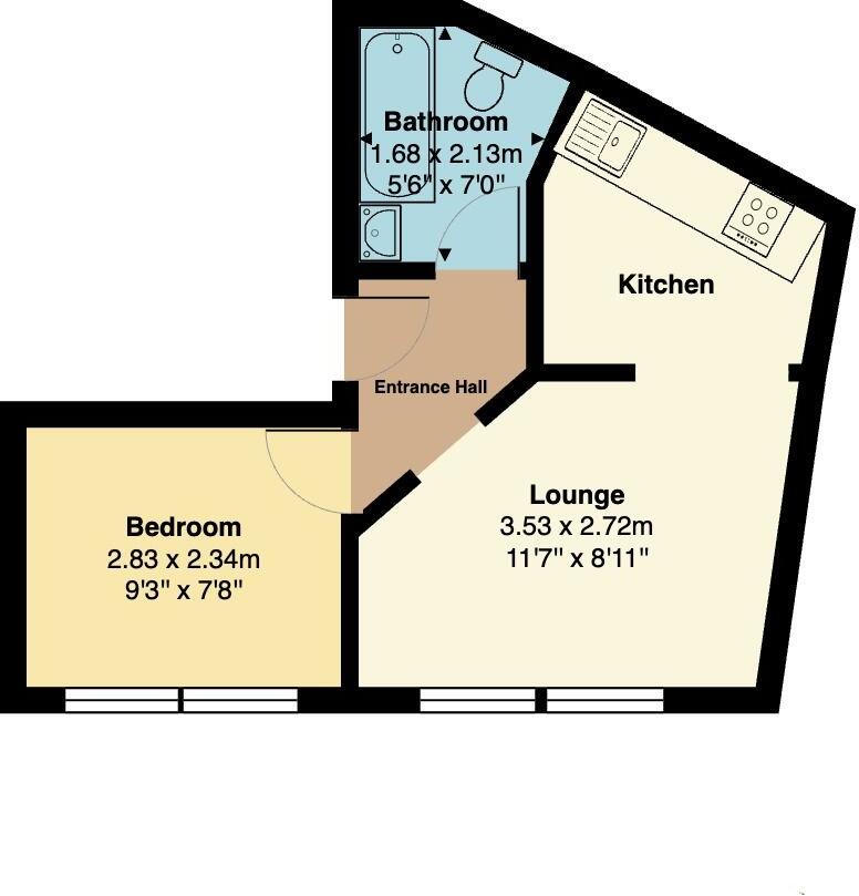 Flat, Chalks Road, Redfield floorplan