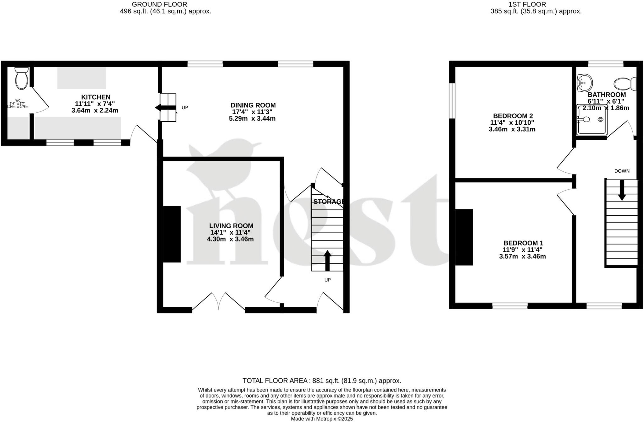 Langley Marsh, Wiveliscombe floorplan