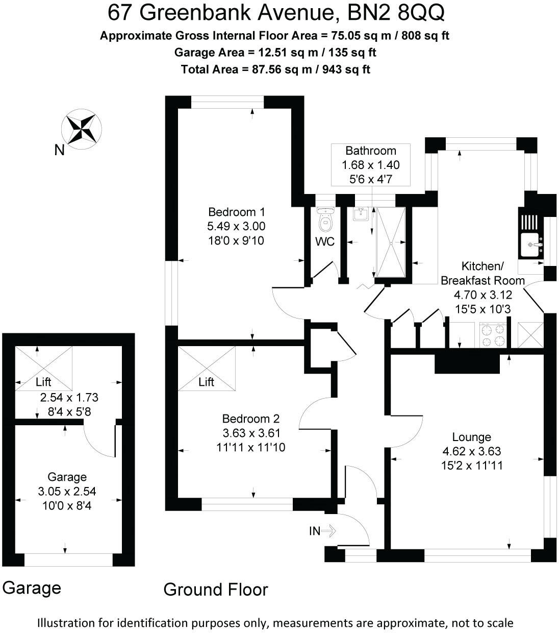 Greenbank Avenue, Saltdean, Brighton, East Sussex, BN2 floorplan