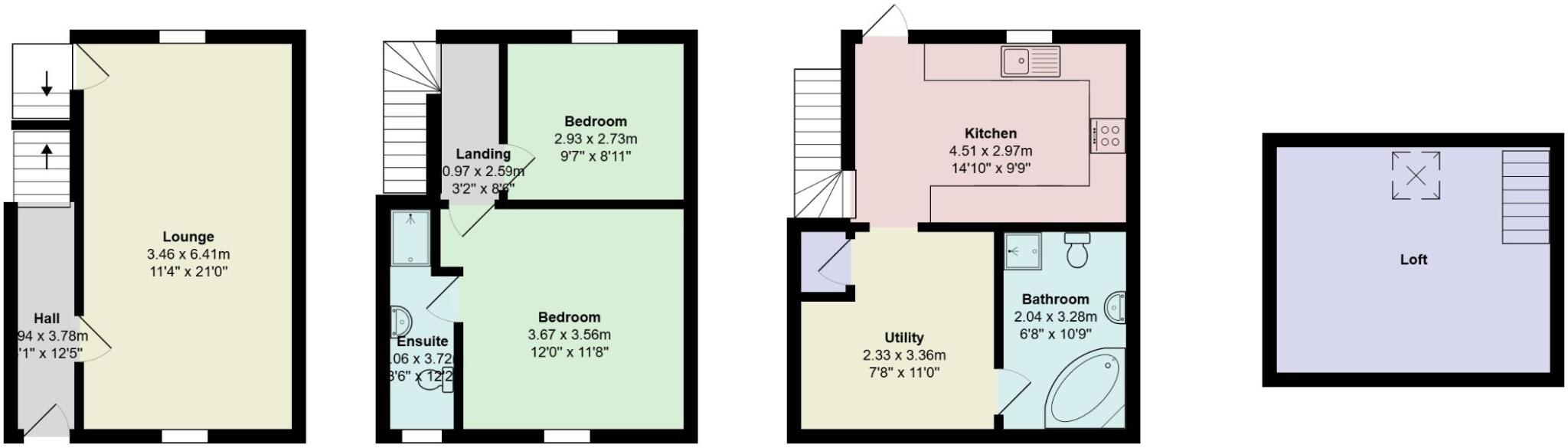 Bryn Cottages, Pontyrhyl, Bridgend floorplan