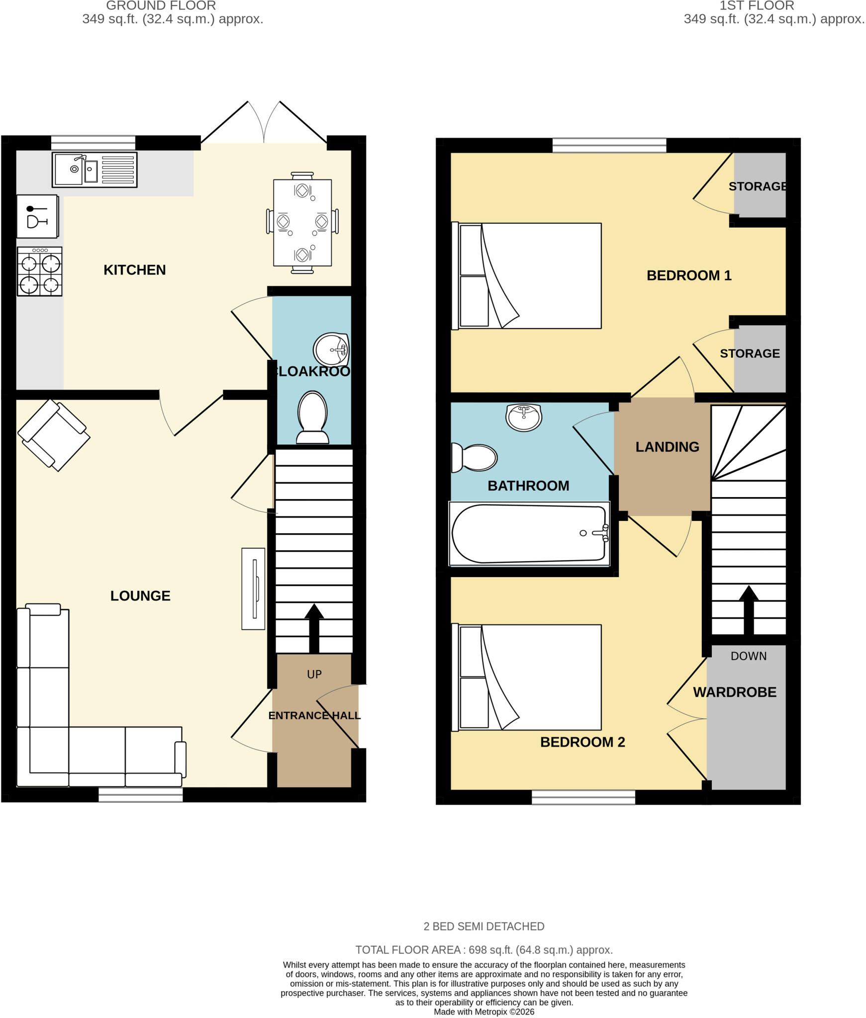 Claremont Grove,Redruth floorplan