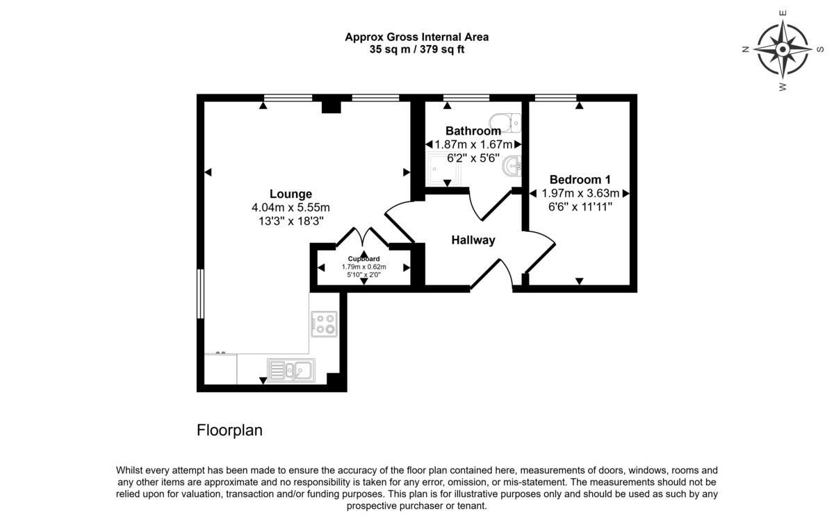 1 Hartington Place, Eastbourne, BN21 floorplan