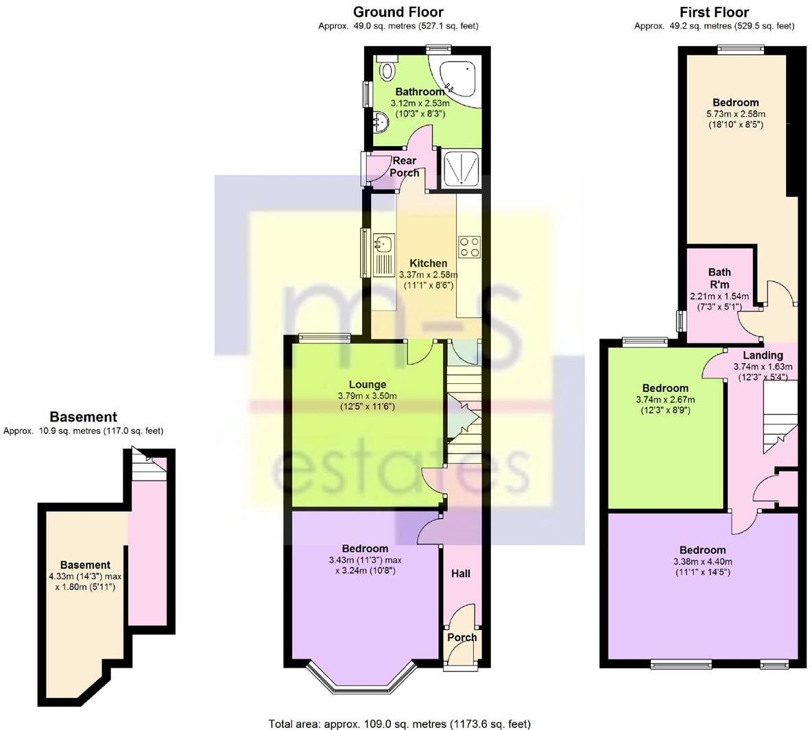 £135pppw Cottesmore Road, Lenton, Nottingham floorplan