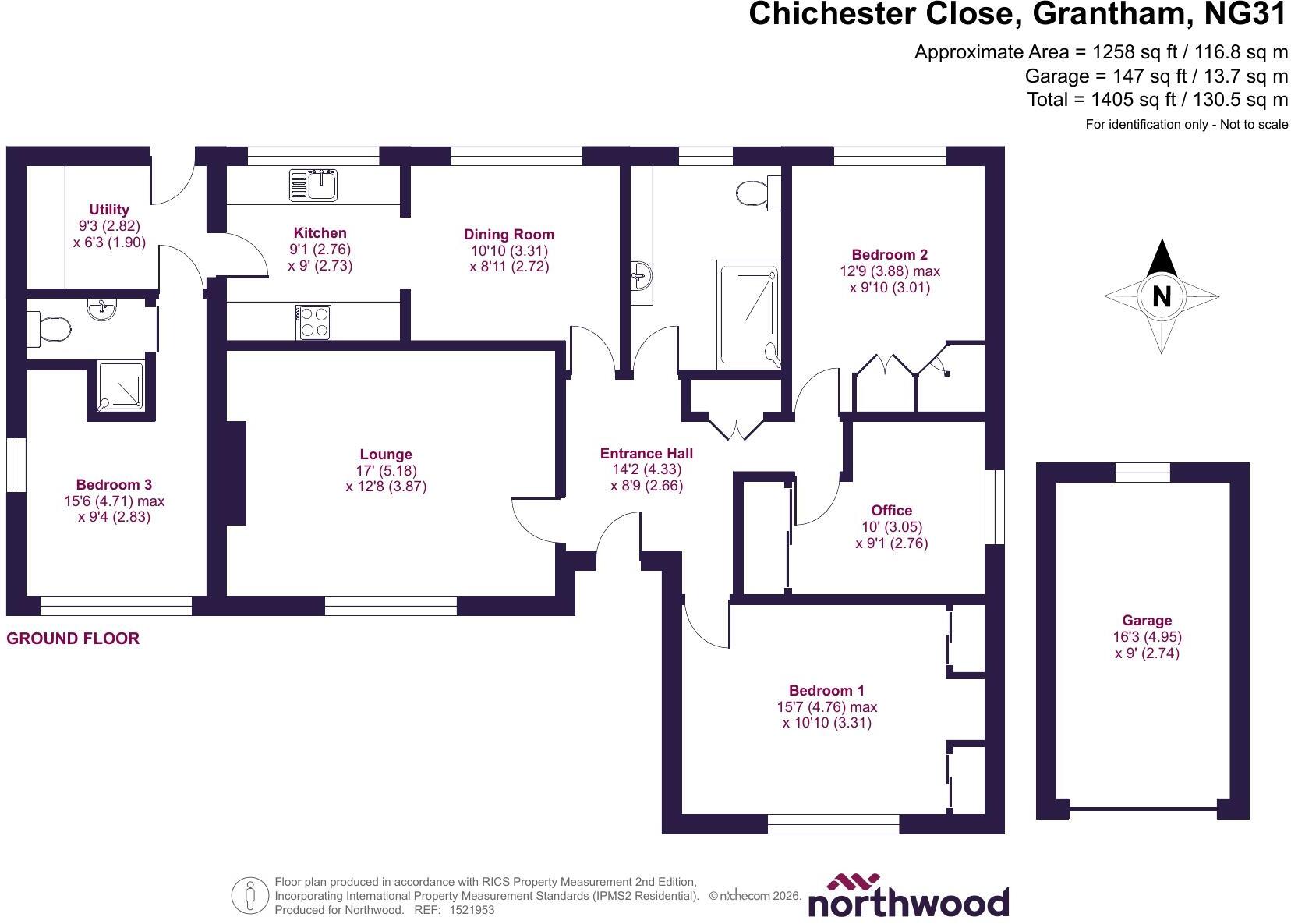 Chichester Close, Grantham, NG31 floorplan