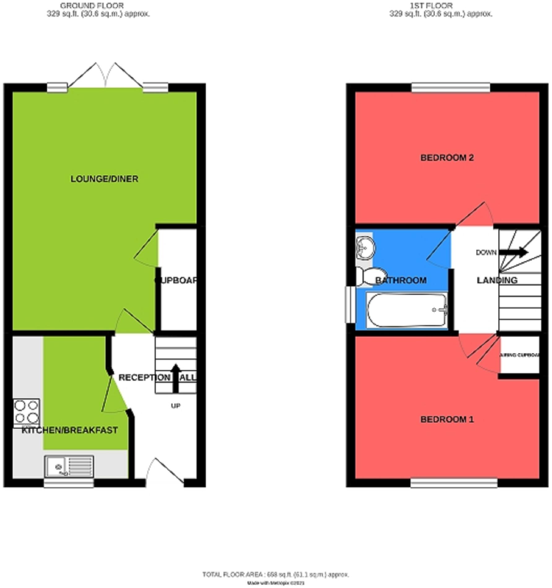 Deepweir Gardens, Caldicot, Mon. NP26 5QJ floorplan