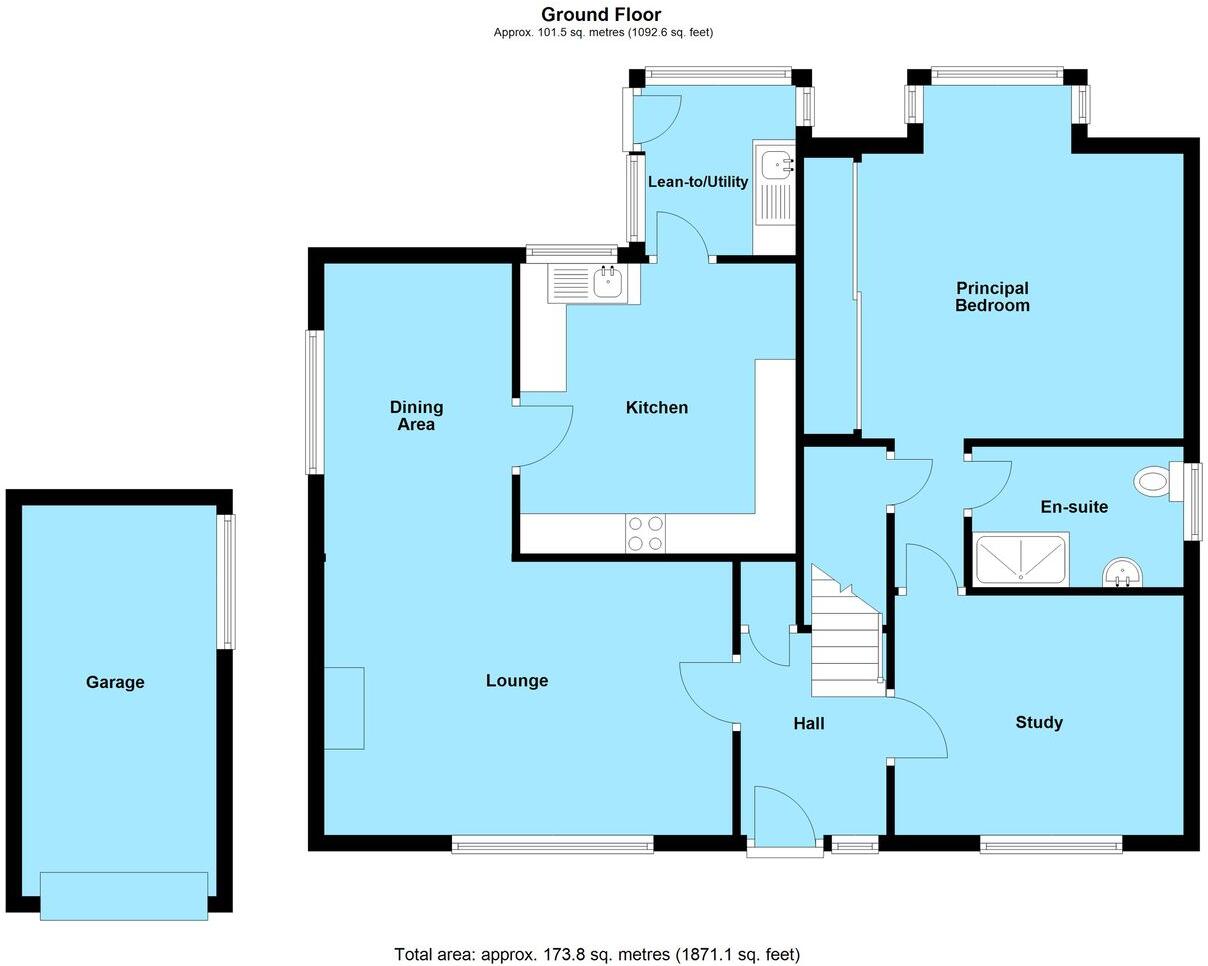 The Hill Drive, Lutterworth, LE17 floorplan