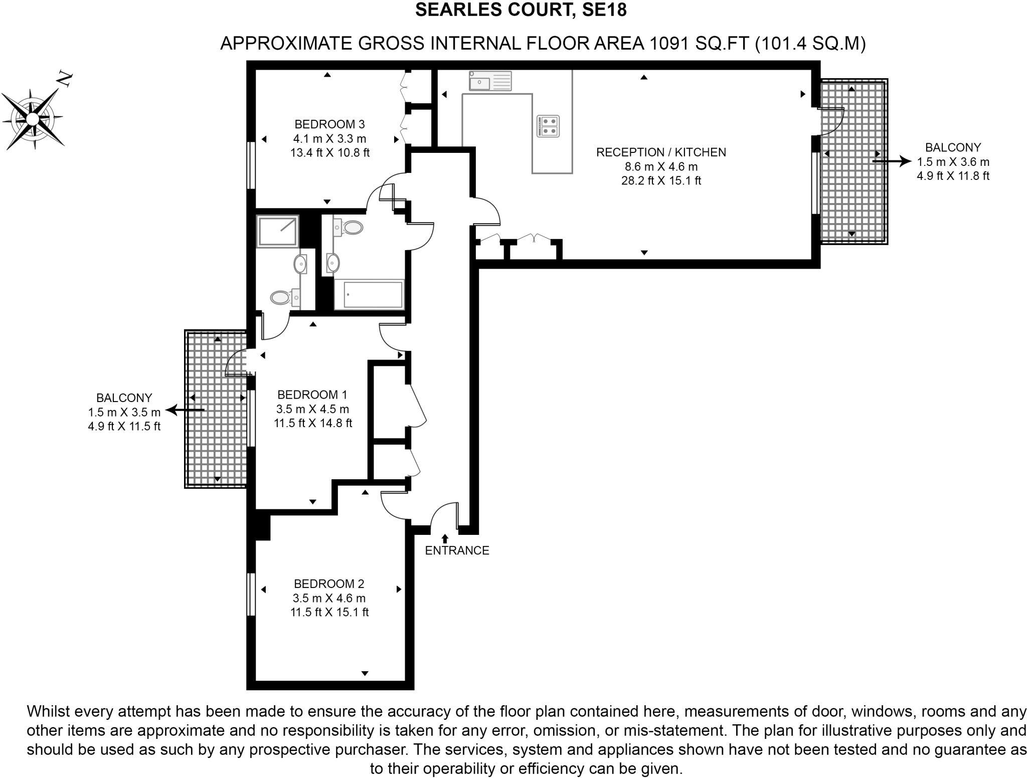 Searles Court, 4 Rolfe Terrace, Woolwich, SE18 floorplan