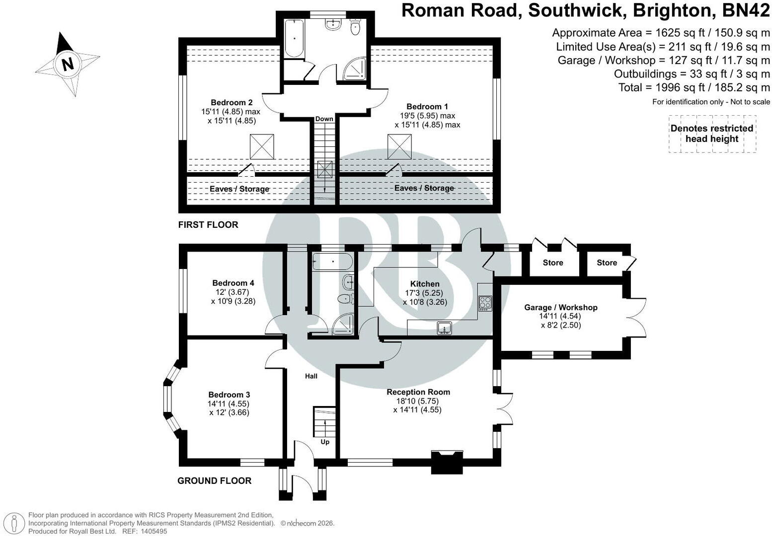 Roman Road, Southwick, Brighton, BN42 4TP floorplan