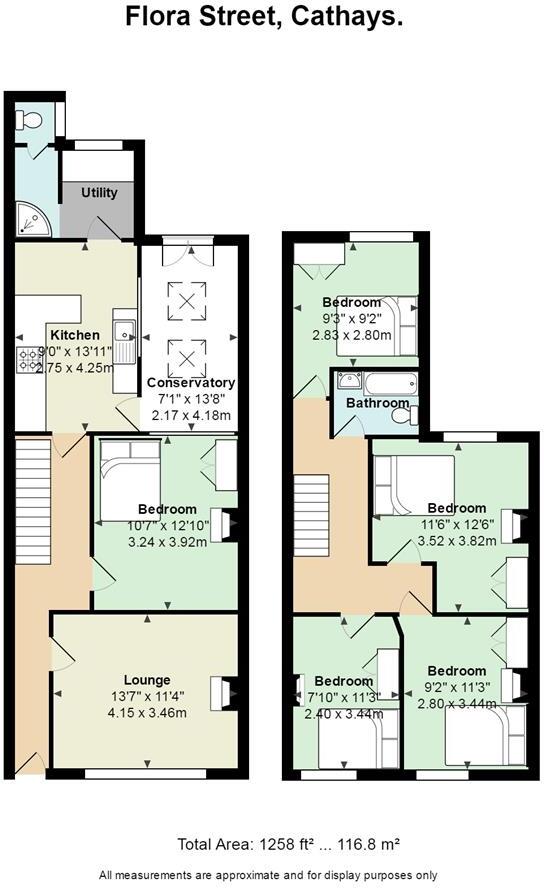 Flora Street, Cathays floorplan