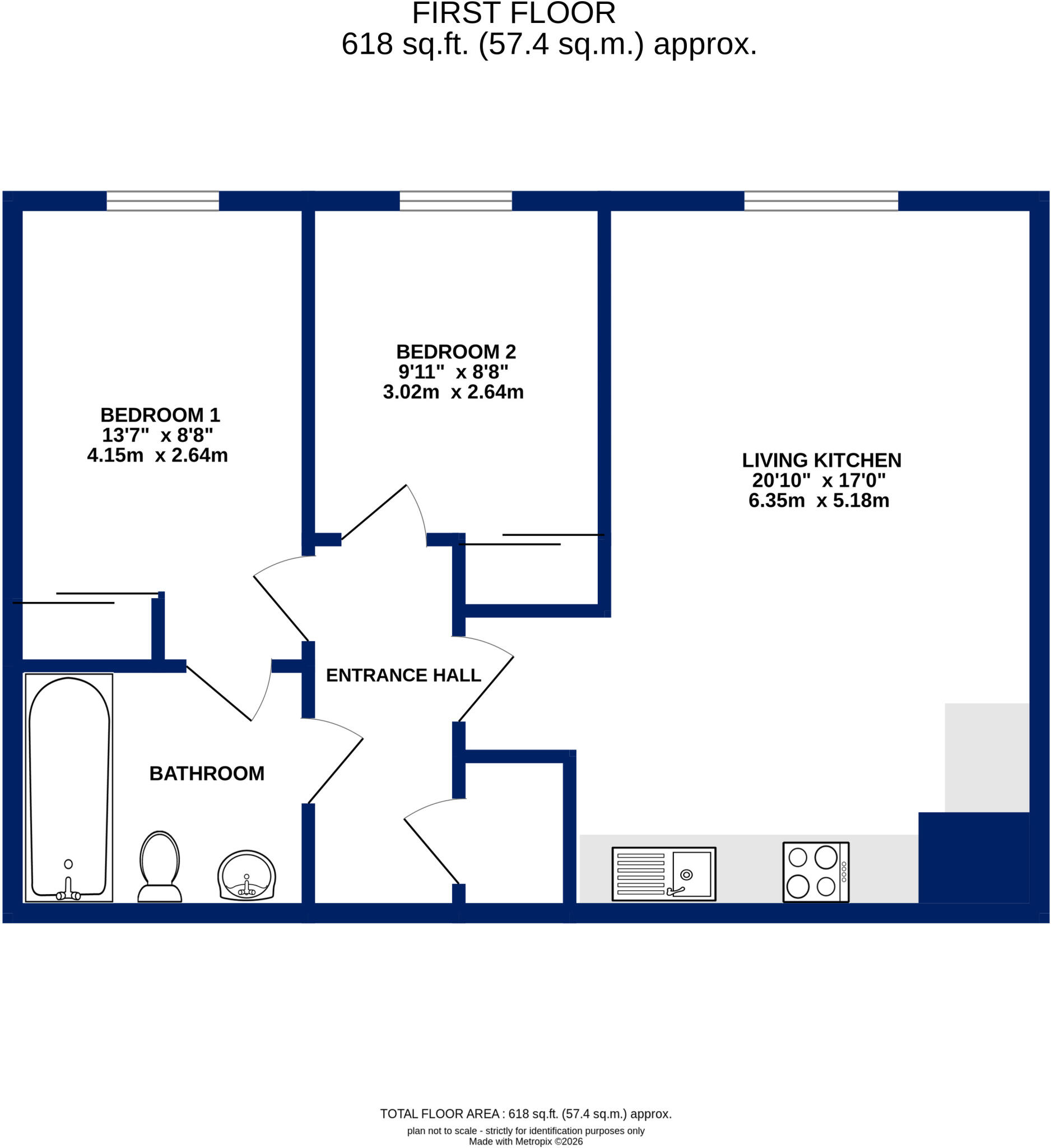 Flat 88, Greenleigh Court, Dawsons Square, Pudsey, West Yorkshire floorplan