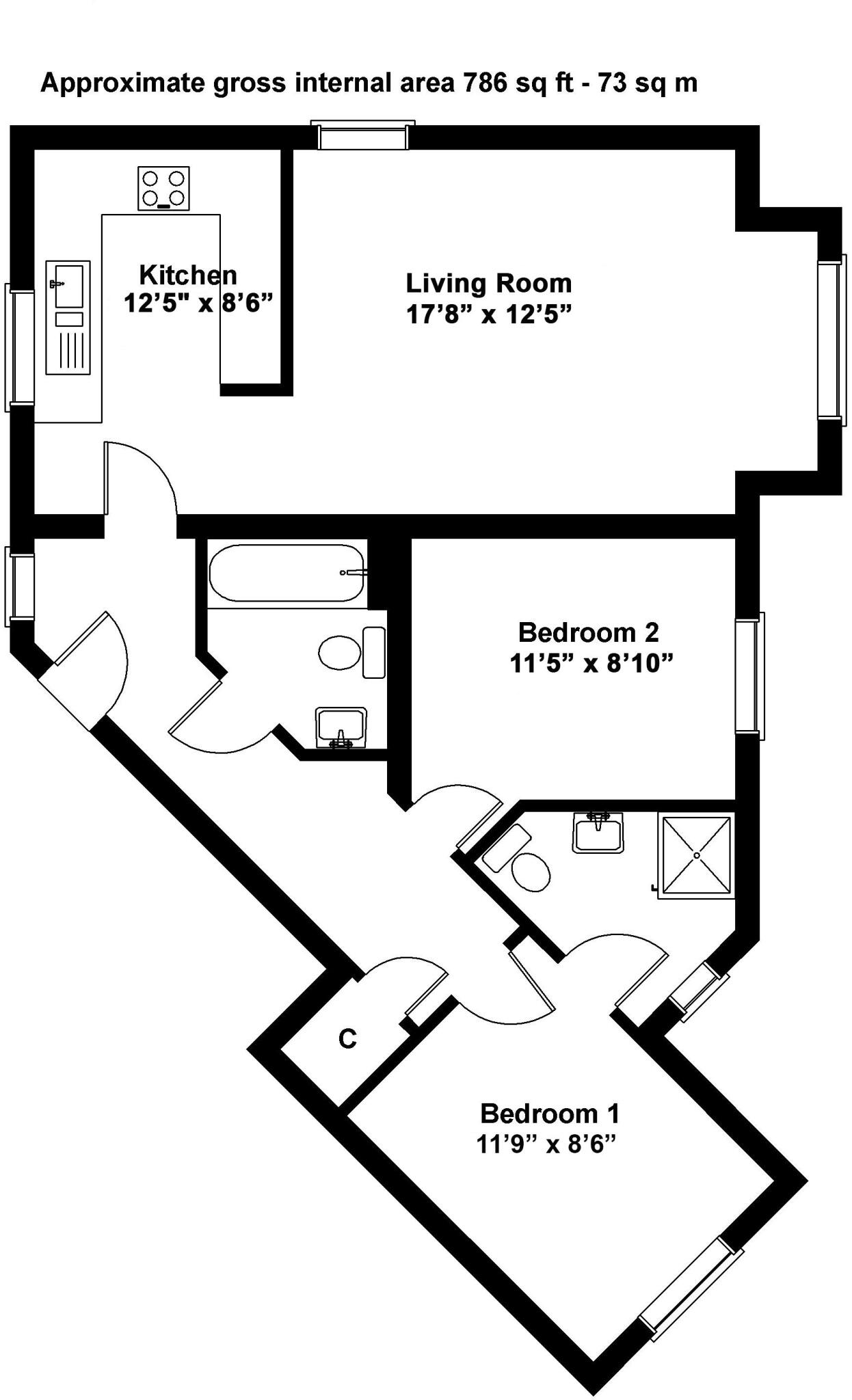 2 Silk Mill Chase, Ripponden HX6 4BU floorplan