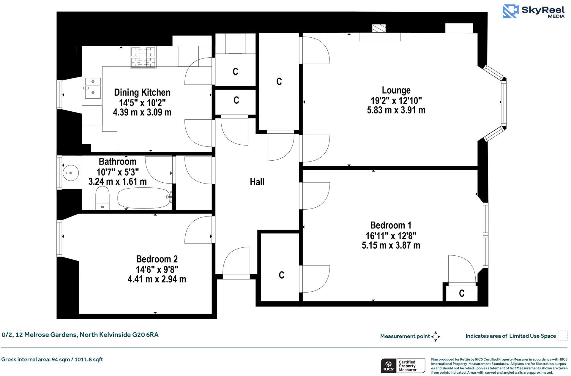 Melrose Gardens, North Kelvinside, Glasgow floorplan