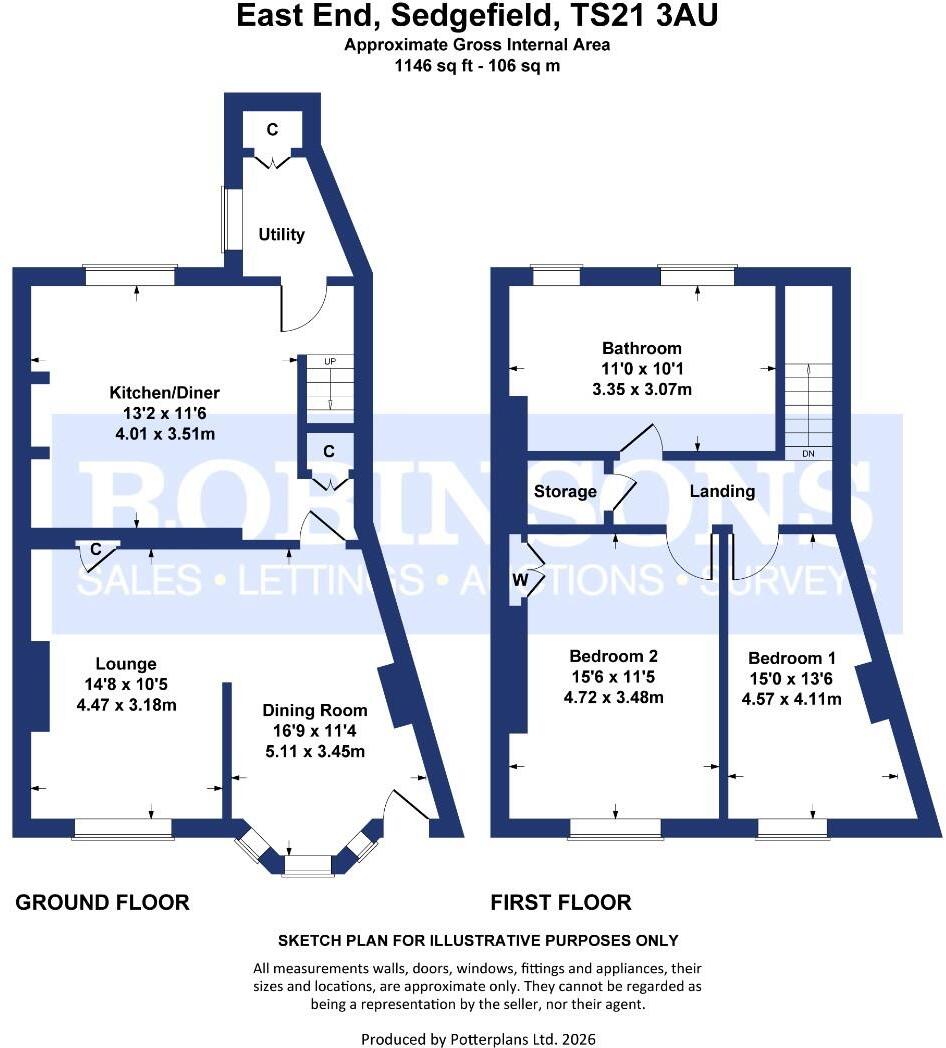 East End, Sedgefield, Stockton-On-Tees floorplan