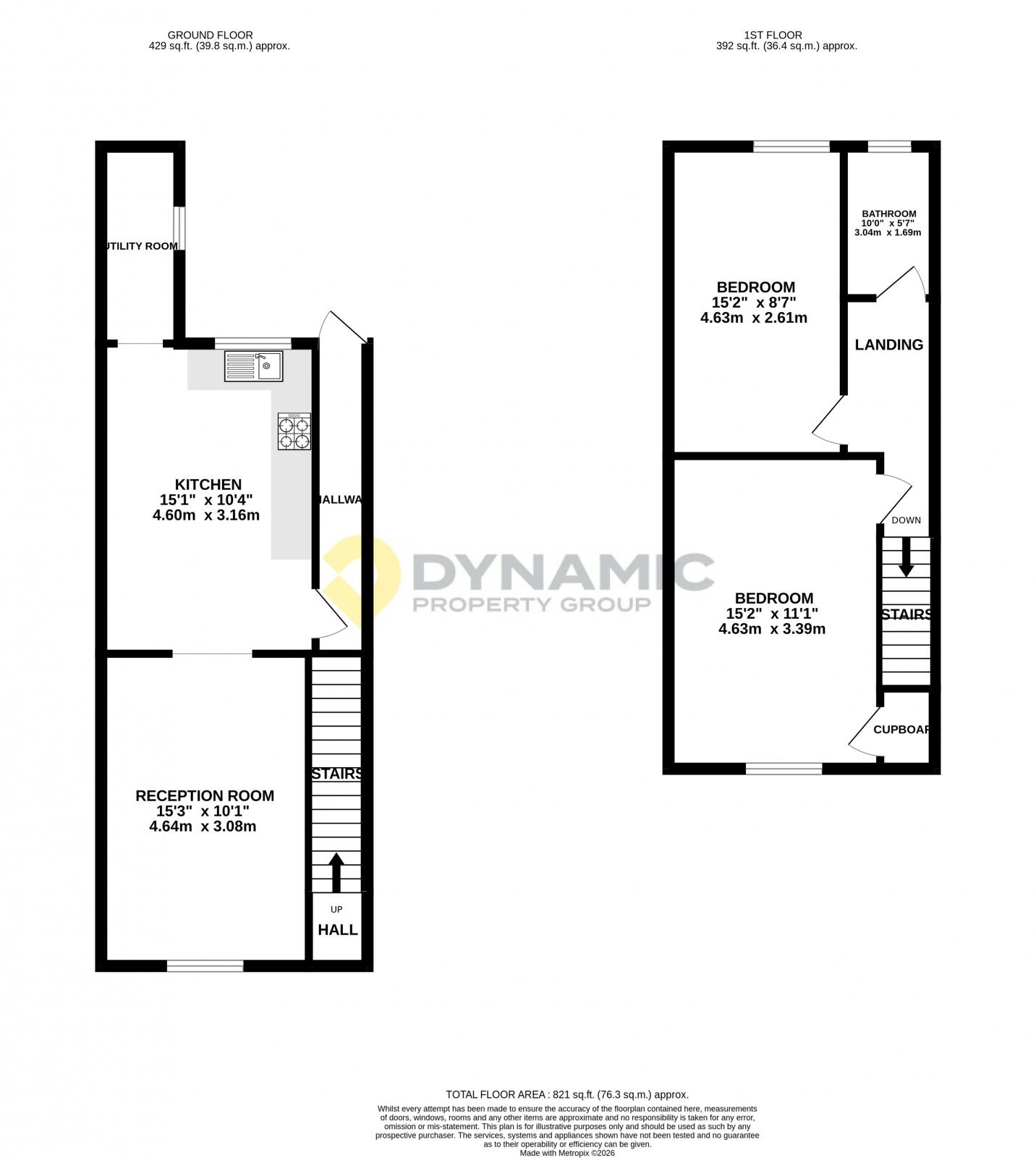 High Street, Willington, Crook, County Durham, DL15 floorplan