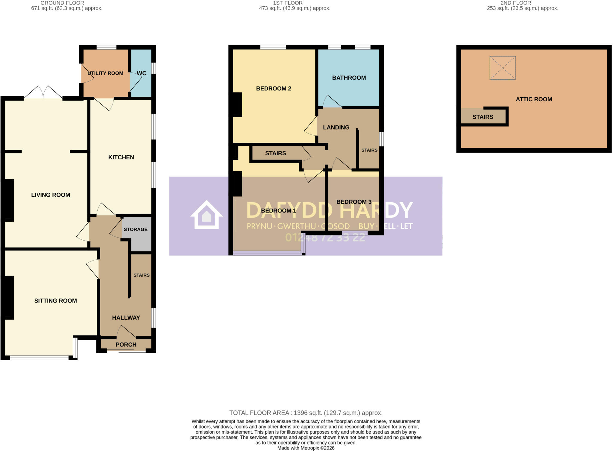 Bryn Eithinog, Bangor, Gwynedd, LL57 floorplan