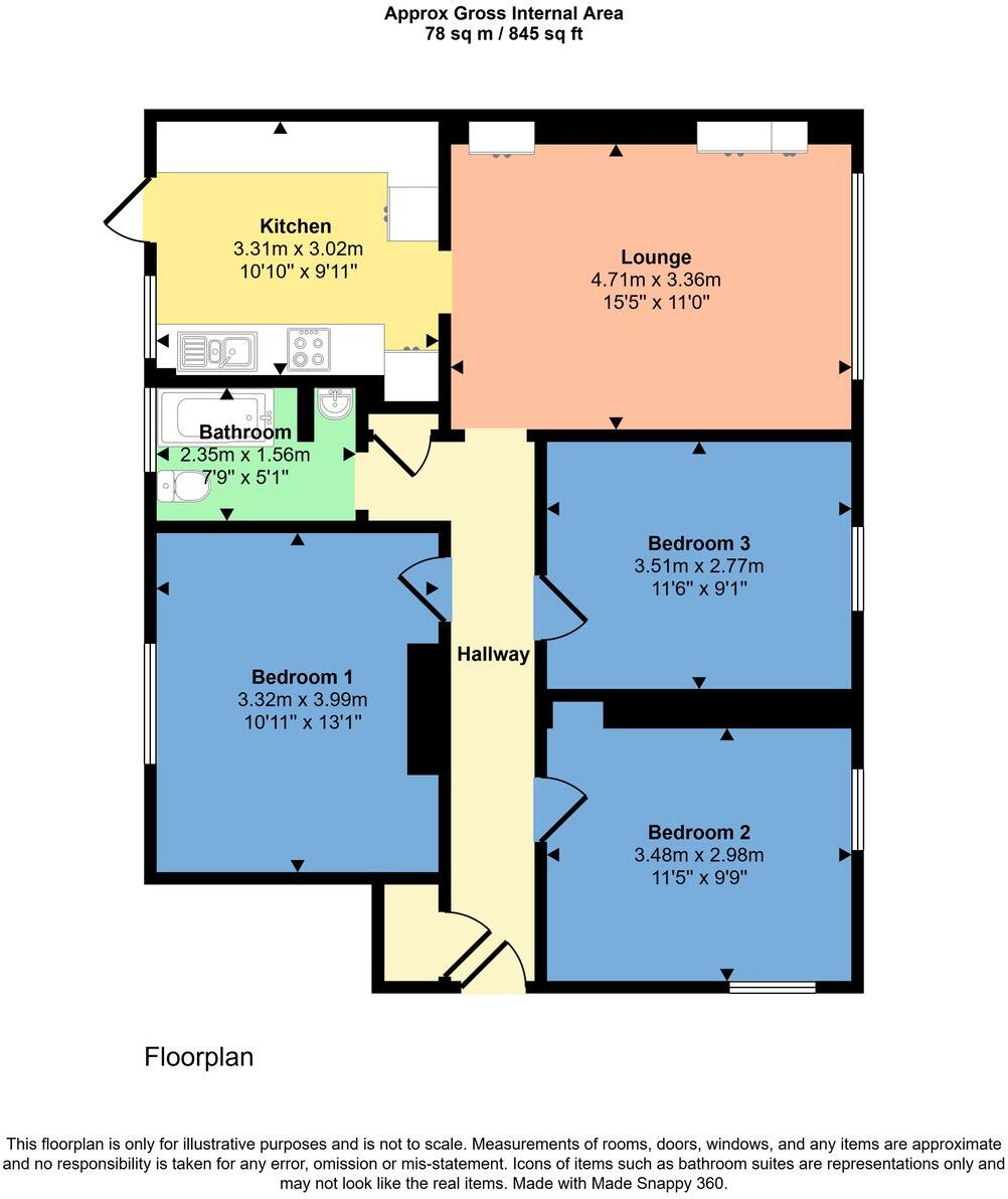 Kirkland Drive, Methil, Leven, KY8 floorplan