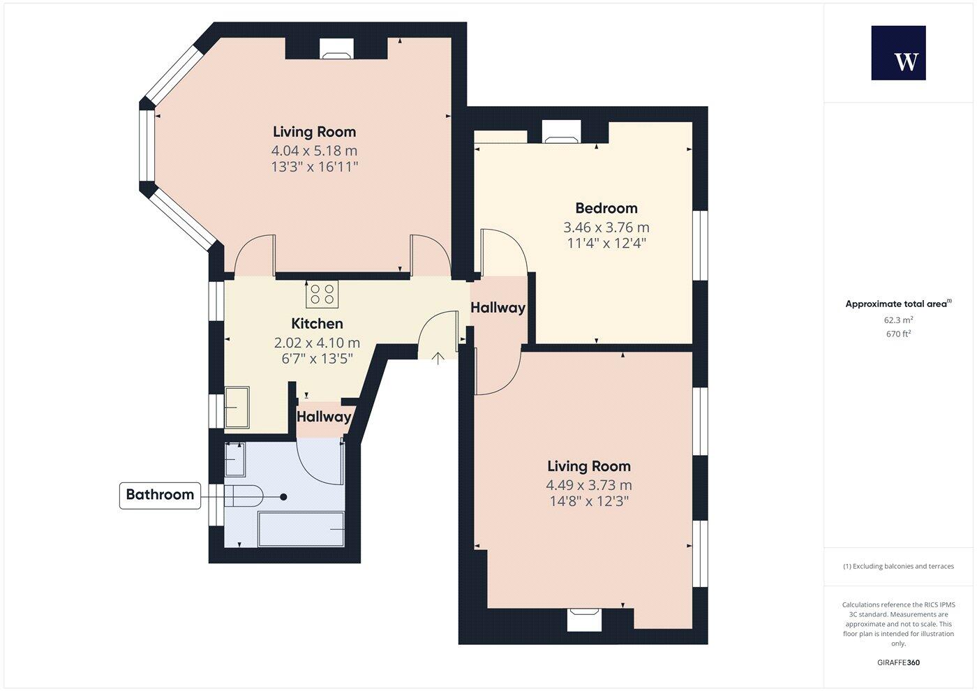 Kirkstall Road, London, SW2 floorplan