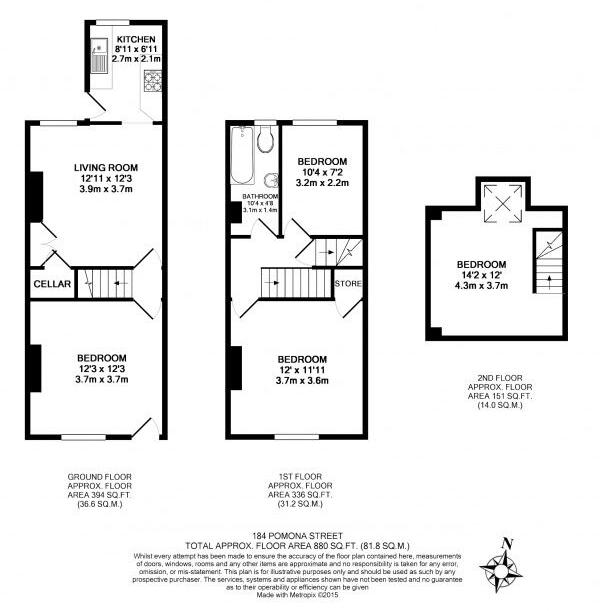 184 Pomona Street, Ecclesall floorplan