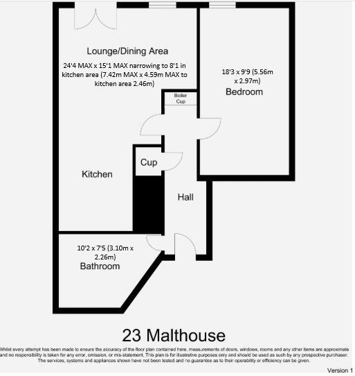 Alnwick Castle View, The Malthouse, Dispensary Street, Alnwick, Northumberland floorplan