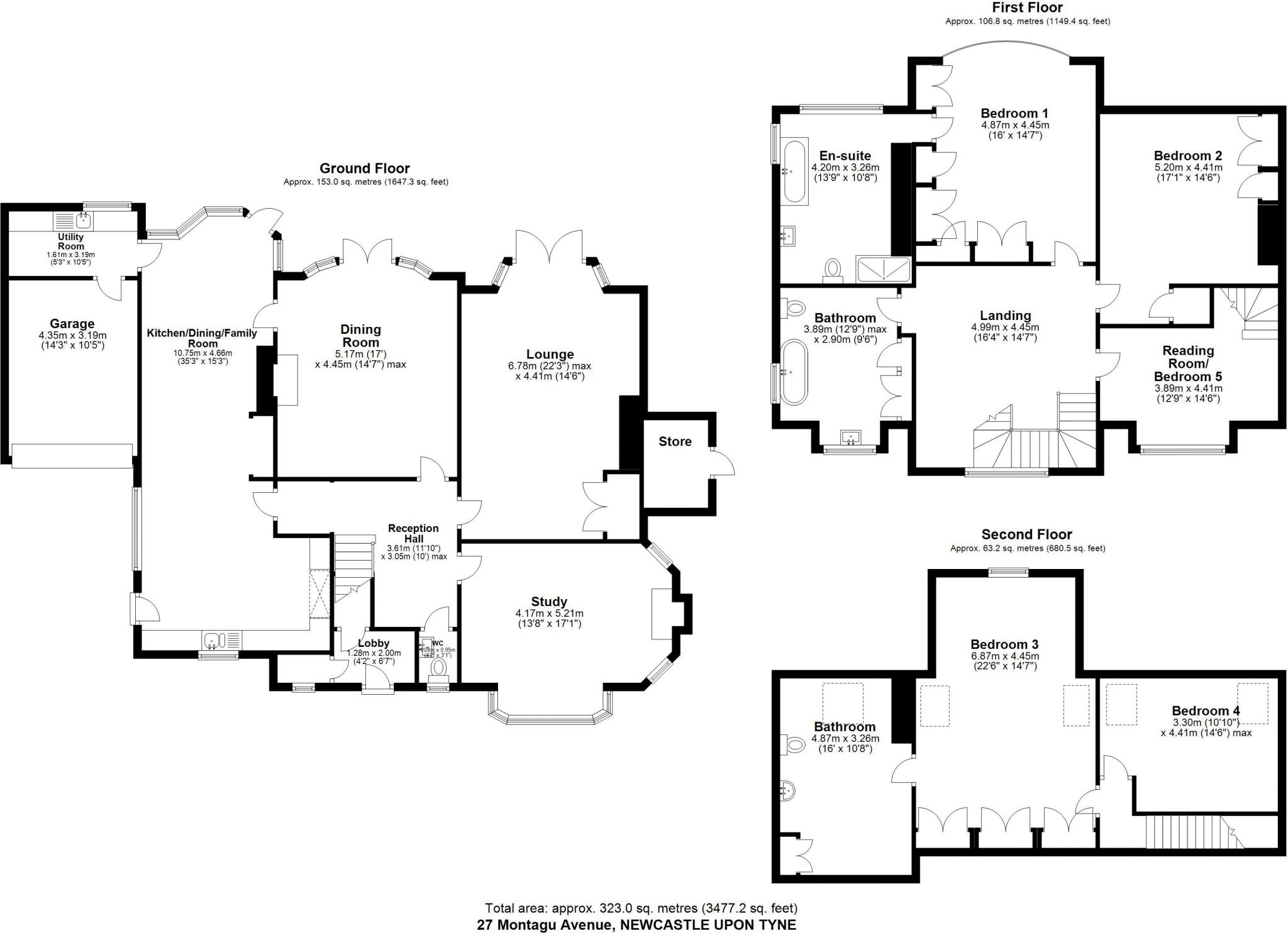 Montagu Avenue, Gosforth, Newcastle upon Tyne floorplan