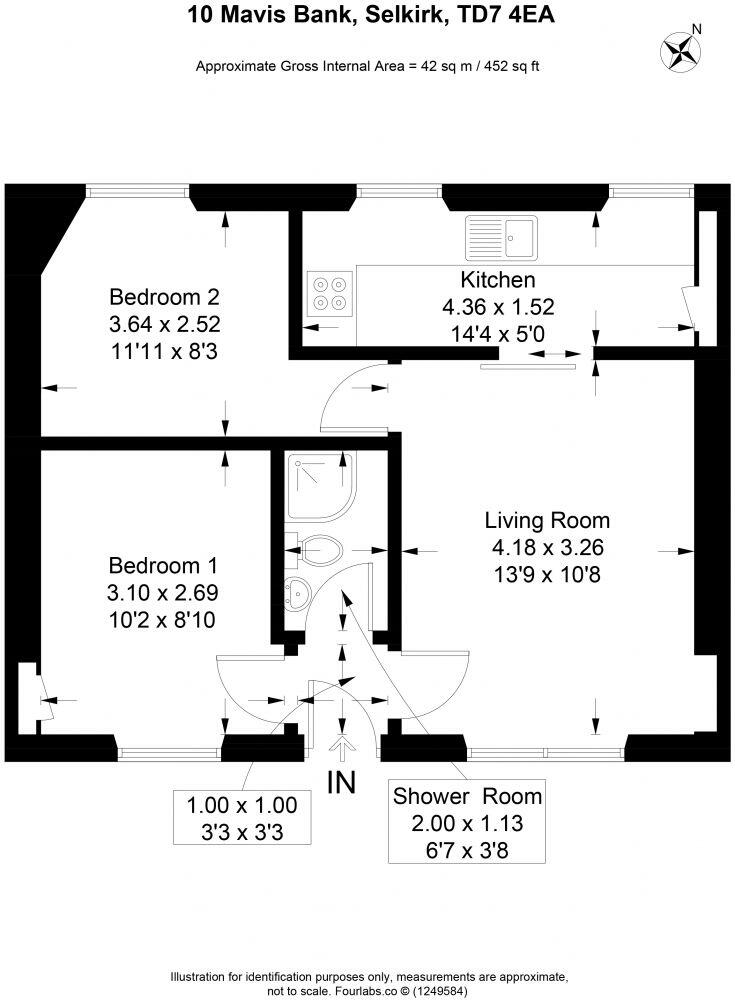 10 Mavis Bank, Selkirk TD7 4EA floorplan