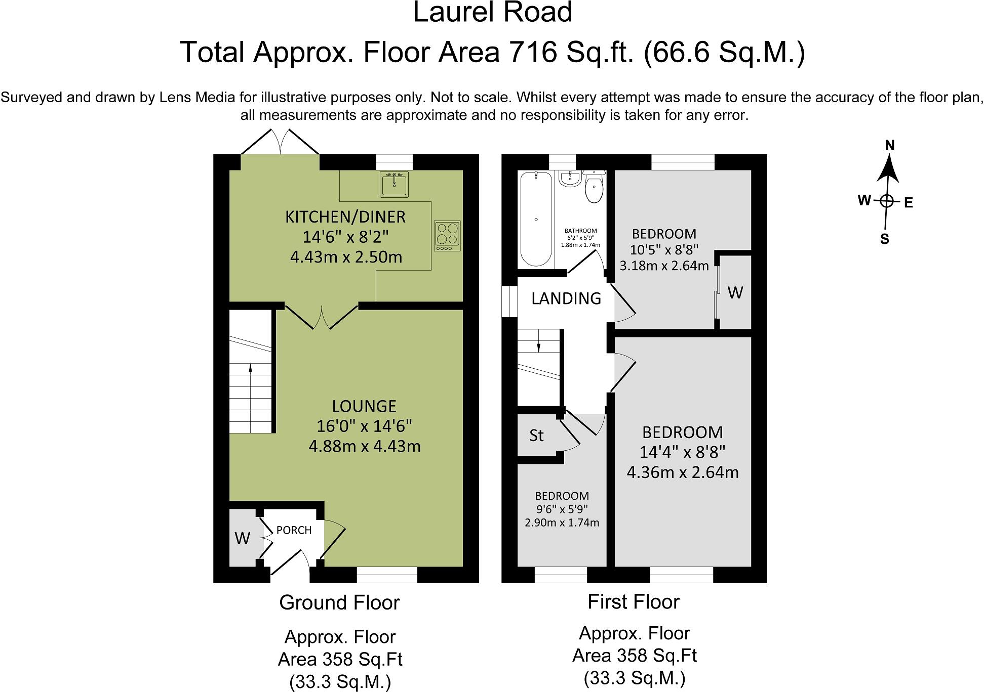 Laurel Road, Haydock, St. Helens, Merseyside. WA11 0ET floorplan