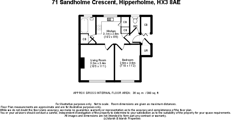 71 Sandholme Crescent, Hipperholme, HX3 8AE floorplan