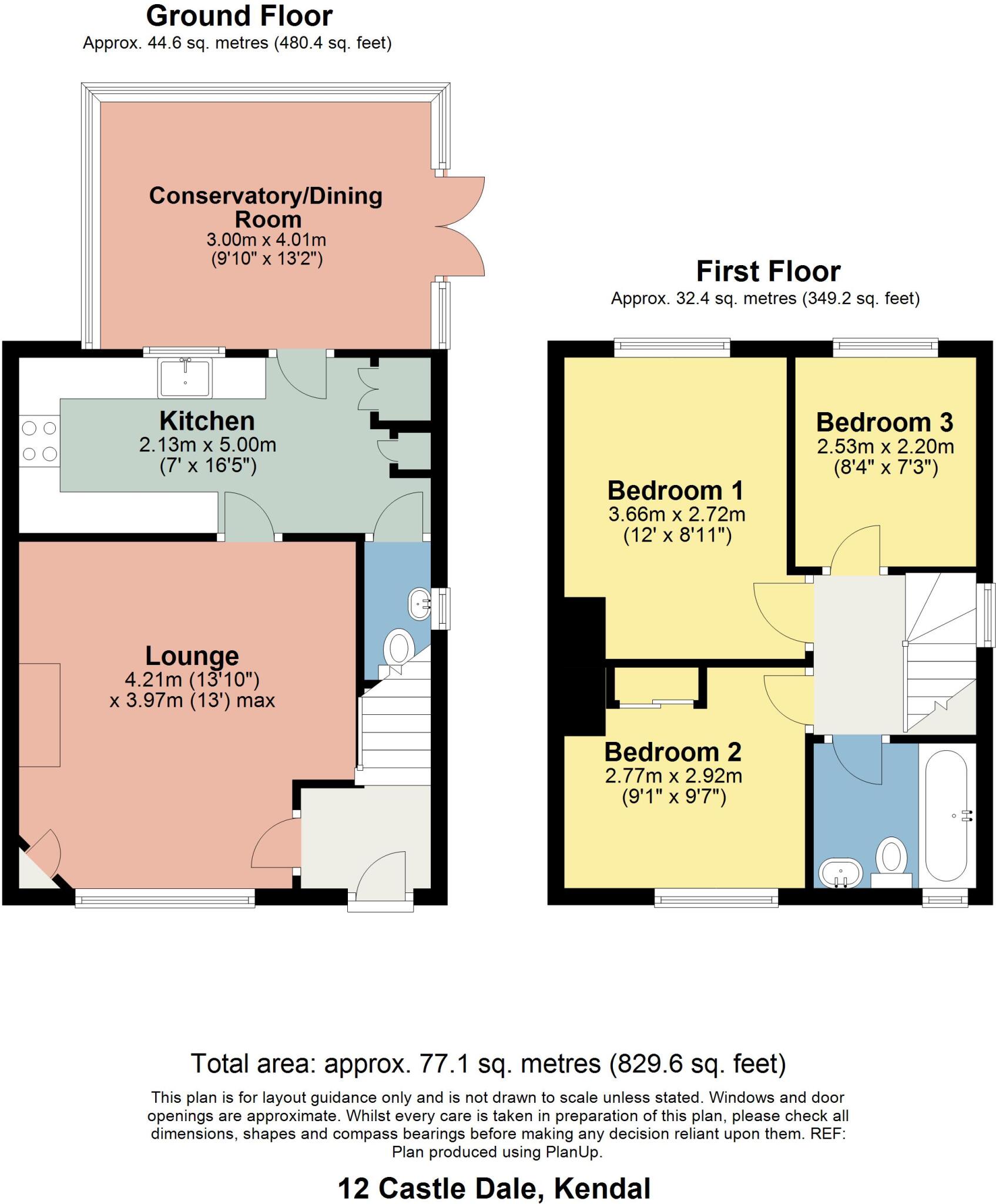 12 Castle Dale, Kendal, LA9 7BG floorplan