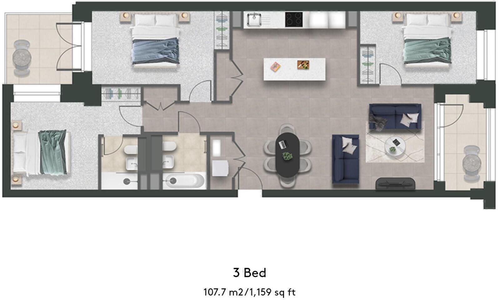 Linear Place, Wandsworth, London floorplan