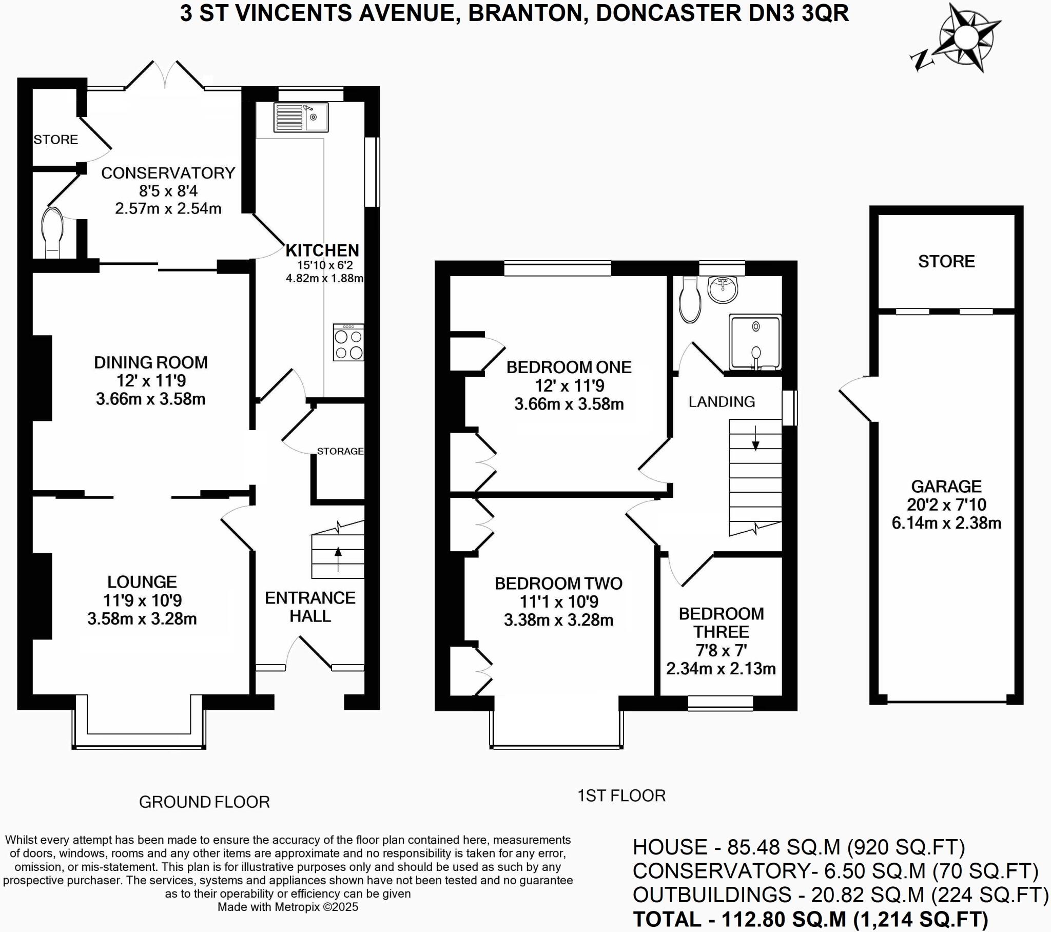 St. Vincents Avenue, Branton, Doncaster floorplan